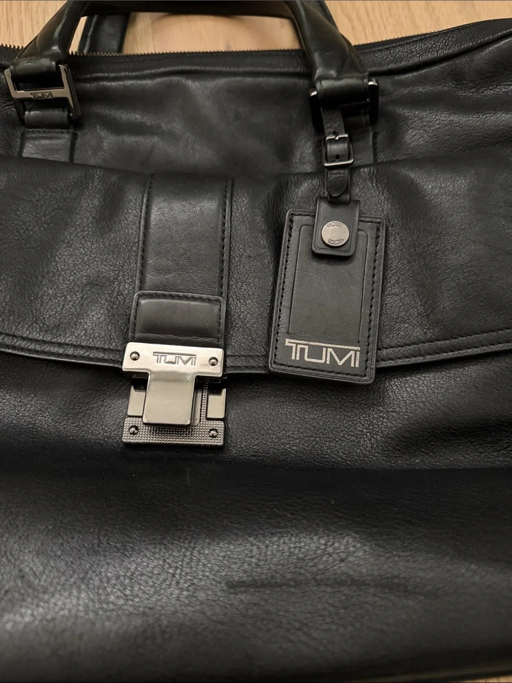Tumi premium leather